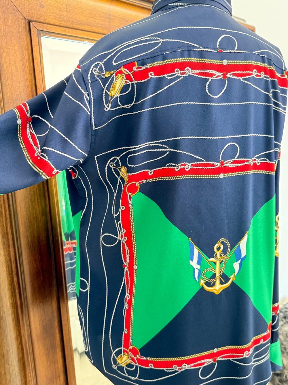 Rare Lauren Ralph Lauren 90’s Nautical Button- down Blouse Size Large - Picture 8 of 11